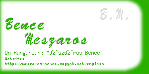 bence meszaros business card